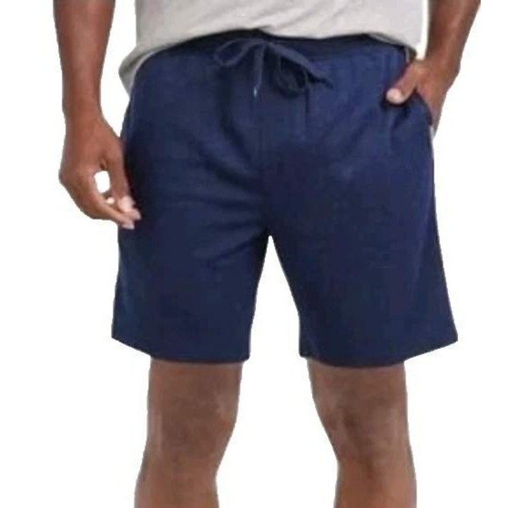 NWOT Eddie Bauer Men's Small Lounge Knit Shorts Navy Blue Modal Blend